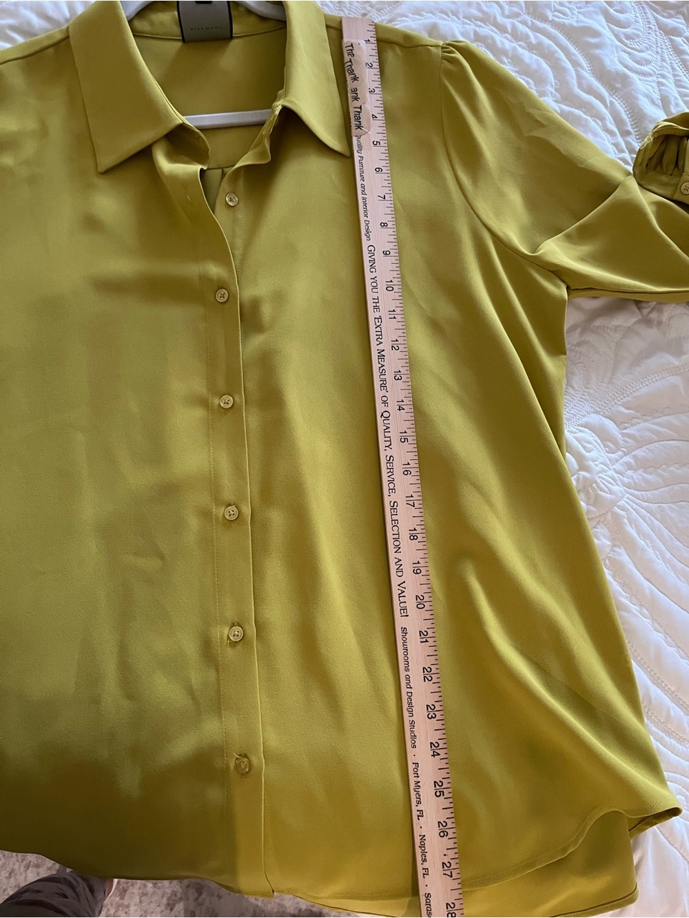 Alex Marie Chartreuse Button-Front Blouse - Women XL - Picture 8 of 8